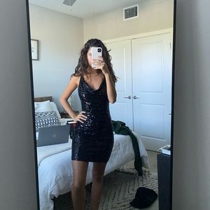 Sparkly black dress